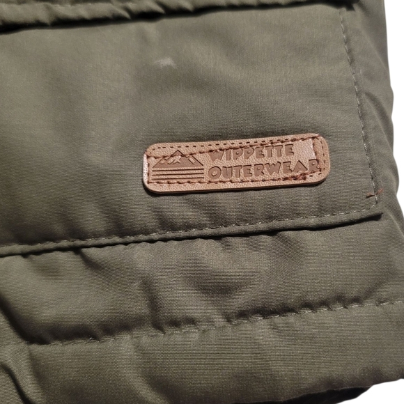 WIPPETTE OUTERWEAR - 12 Month Olive Green Hooded Jacket with Faux Fur Lining - Picture 6 of 8